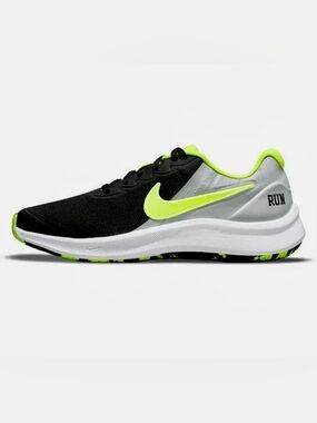 Nike Black and Neon Green Running Shoe
